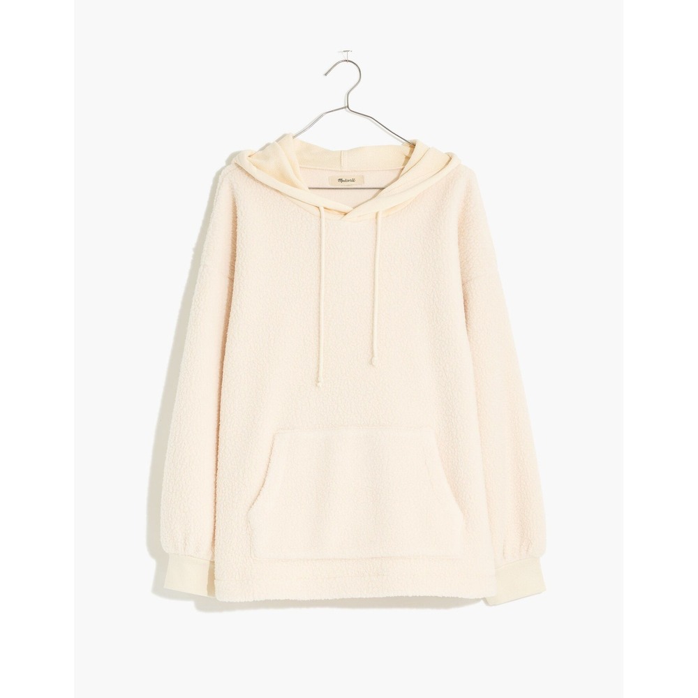 Madewell (Re)sourced Fleece Bubble-Sleeve Hoodie Sweatshirt XL